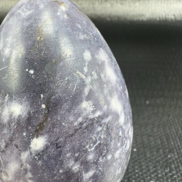 Vintage Italian Marble Carved Large Egg Figurine Paperweight Stone Heavy Purple - Picture 7 of 13